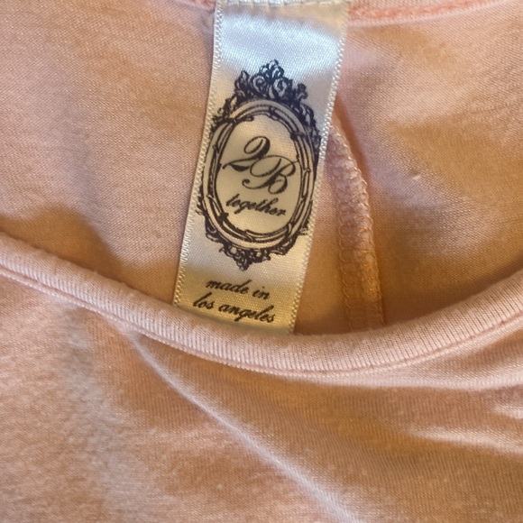 2B Together Womens Peachy Round Neck Lace 3/4 Sleeve Pullover Blouse Top Size M - Picture 5 of 5